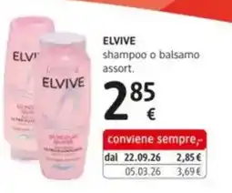 dm drogerie markt Elvive shampoo o balsamo assort. offerta