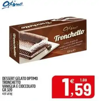 Ard Discount Optimo dessert gelato tronchetto vaniglia e cioccolato offerta