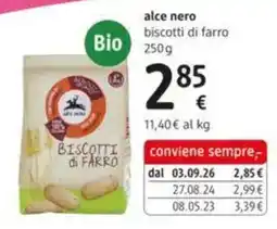 dm drogerie markt alce nero biscotti di farro offerta
