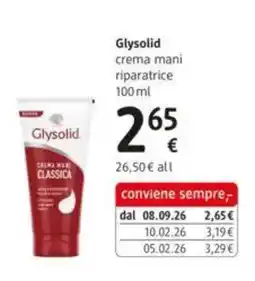 dm drogerie markt Glysolid crema mani riparatrice offerta