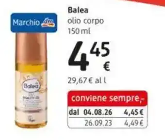 Balea olio corpo