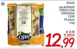 Zona Jalapenos verdi con cheddar CGM offerta