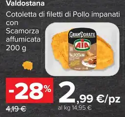 Carrefour Cotoletta di filetti di Pollo impanati con Scamorza affumicata offerta