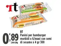 Rossotono Carrefour RT Panini per hamburger offerta
