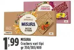 Rossotono Carrefour Crackers vari tipi Misura offerta