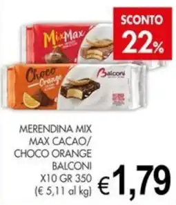 PrestoFresco Merendina Mix Max Cacao/Choco Orange Balconi offerta