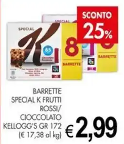 PrestoFresco Barrette Special K Frutti Rossi/Cioccolato Kellogg's offerta
