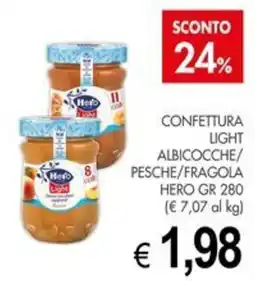 PrestoFresco Confettura light albicocche pesche fragola Hero offerta