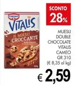 PrestoFresco Muesli double chocolate Vitalis Cameo offerta