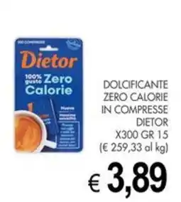 PrestoFresco Dolcificante zero calorie in compresse Dietor offerta