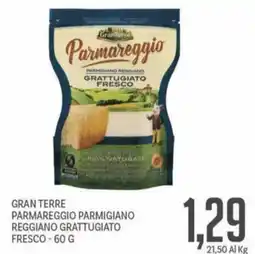 Supermercati Piccolo Gran Terre Parmareggio Parmigiano Reggiano Grattugiato Fresco offerta