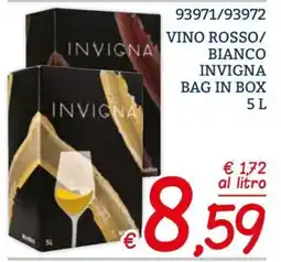 Zona Vino rosso/bianco Invigna offerta