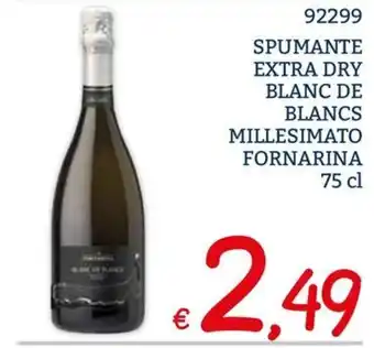 Spumante extra dry blanc de blancs millesimato fornarina