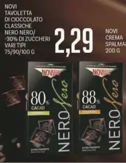 Supermercati Piccolo Novi Tavoletta di cioccolato classiche Nero Nero/-30% di Zuccheri offerta