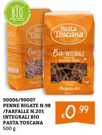 Penne rigate n.98 /farfalle n.201 integrali bio pasta toscana