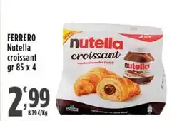 Rossotono Carrefour Nutella croissant offerta