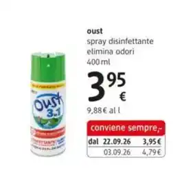 dm drogerie markt Oust spray disinfettante elimina odori offerta