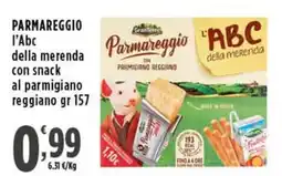 Rossotono Carrefour Parmareggio l'Abc della merenda con snack al parmigiano reggiano offerta