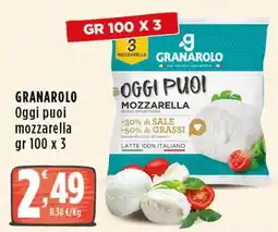Rossotono Carrefour Granarolo mozzarella offerta