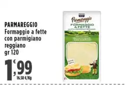 Rossotono Carrefour Parmareggio Formaggio a fette con parmigiano reggiano offerta