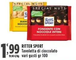 Rossotono Carrefour Ritter Sport Tavoletta di cioccolato offerta