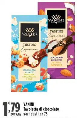 Rossotono Carrefour Vanini Tavoletta di cioccolato offerta