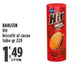 Rossotono Carrefour Bahlsen Hit biscotti al cacao offerta