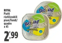 Rossotono Carrefour Royal piatti riutilizzabili offerta
