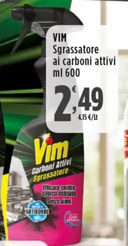 Rossotono Carrefour Vim Sgrassatore ai carboni attivi offerta