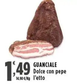 Rossotono Carrefour Guanciale Dolce con pepe offerta