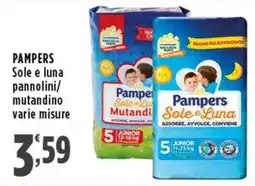 Rossotono Carrefour Pampers Sole e Luna pannolini/mutandino offerta