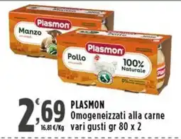 Rossotono Carrefour Plasmon Omogeneizzati alla carne offerta