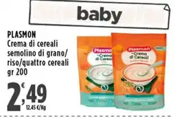 Rossotono Carrefour Plasmon Crema di Cereali offerta