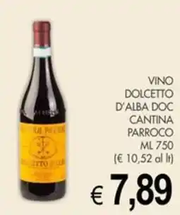 PrestoFresco Vino Dolcetto d'Alba Doc Cantina Parroco offerta