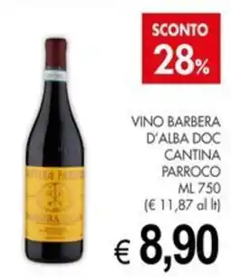 PrestoFresco Vino Barbera d'Alba Doc Cantina Parroco offerta