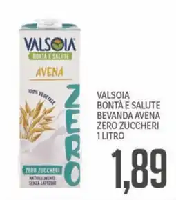 Supermercati Piccolo ValsOia bevanda avena zero zuccheri offerta