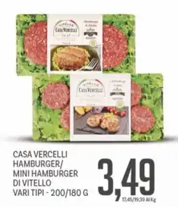Supermercati Piccolo Casa Vercelli Hamburger/Mini Hamburger di Vitello offerta