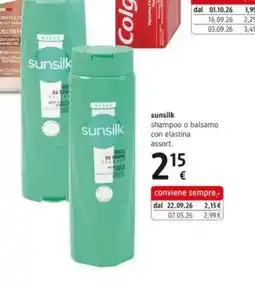 dm drogerie markt sunsilk shampoo o balsamo con elastina offerta