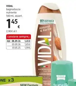 dm drogerie markt Vidal bagnodoccia nutriente offerta
