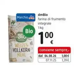 dm drogerie markt dmBio farina di frumento integrale offerta