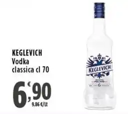Rossotono Carrefour Vodka classica Keglevich offerta
