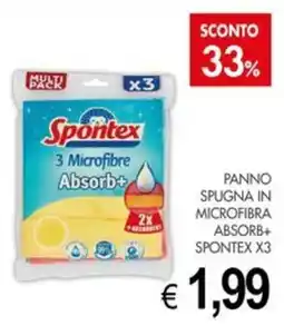 PrestoFresco Panno spugna in microfibra absorb+ spontex offerta