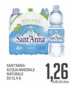 Supermercati Piccolo Sant'Anna acqua minerale naturale offerta