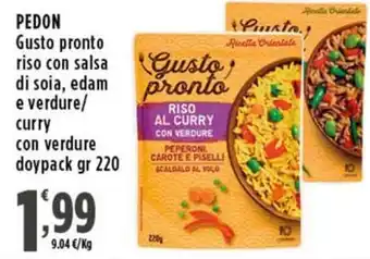 Gusto pronto riso al curry con verdure