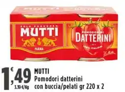 Rossotono Carrefour Mutti Pomodori datterini offerta