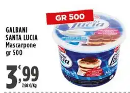 Rossotono Carrefour Galbani Santa Lucia Mascarpone offerta