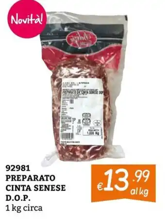 Zona Preparato cinta senese D.O.P. offerta