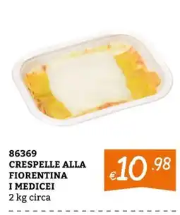 Zona Crespelle alla fiorentina i medicei offerta