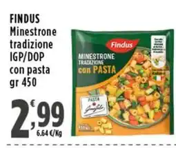 Rossotono Carrefour Findus Minestrone tradizione IGP/DOP con pasta offerta