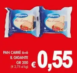 PrestoFresco Pan Carré Il Gigante offerta
